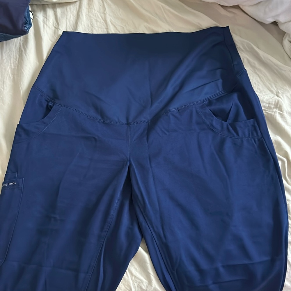Maternity scrub pants navy